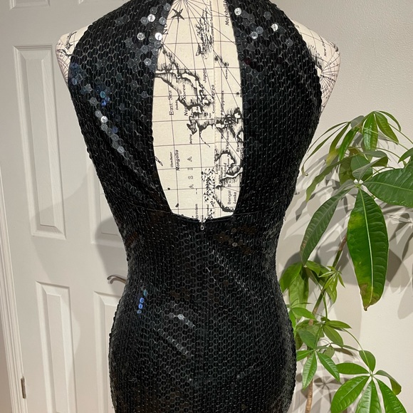 Vintage 50’s Sequins Della Roufogalli Keyhole open back Fit Bodice Shift Sheath - Picture 4 of 5